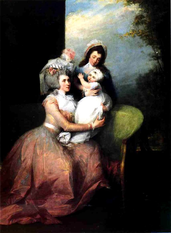 Mrs John Barker Church Son Philip and Servant John Trumbull