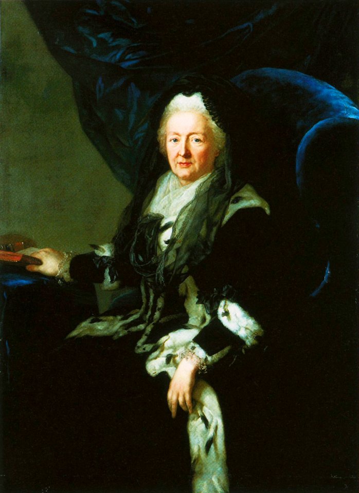 Königin Elisabeth Christine in Witwentracht
