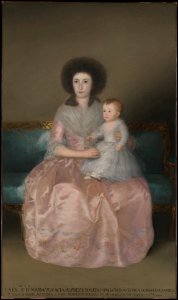 Countess of Altamira and her Daughter by Goya. Free illustration for personal and commercial use.