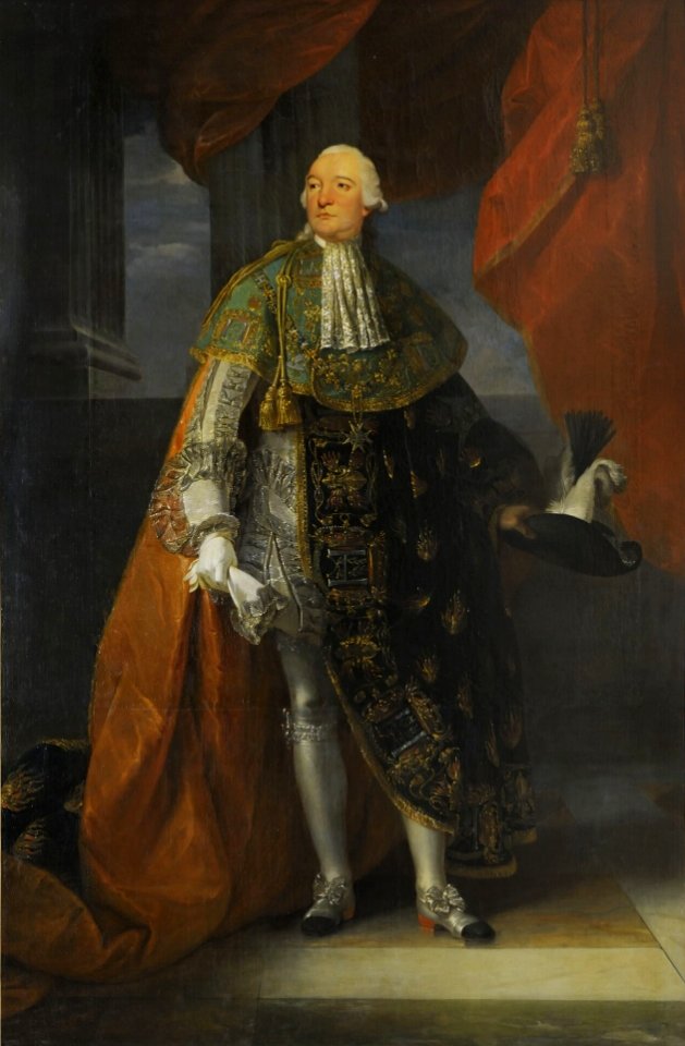 Portrait of Louis Philippe d'Orléans, Duke of Orléans (known as Philippe Égalité) in ceremonial robes of the Order of the Holy Spirit by Antoine François Callet