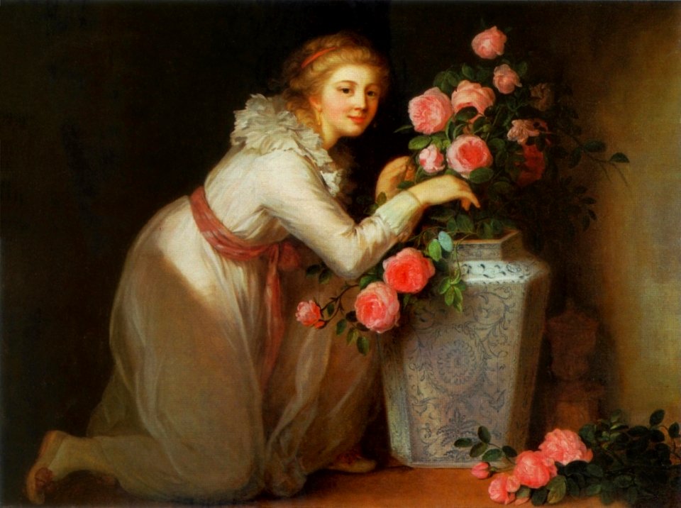 Vigée Le Brun Lady making a bouquet