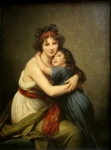Self-portrait with Her Daughter by Elisabeth-Louise Vigée Le Brun. Free illustration for personal and commercial use.