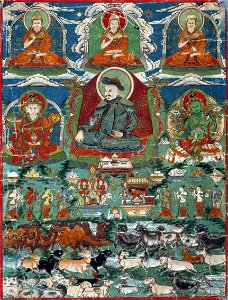 Mongolia Thangka with a prince
