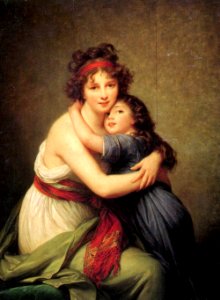 Elisabeth Vigée-Lebrun - Self-Portrait with Her Daughter, Julie - WGA25083. Free illustration for personal and commercial use.
