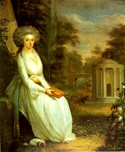 Bildnis der Rosine Alexandrine Freiin von Korff Schmising im Park