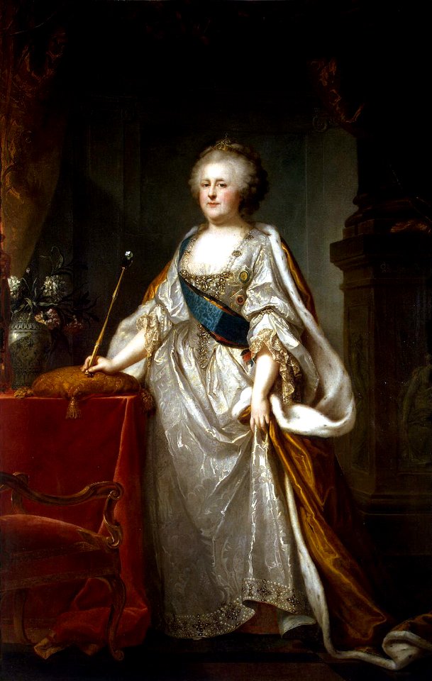 Catherine II by J.B.Lampi (1794, Hermitage)