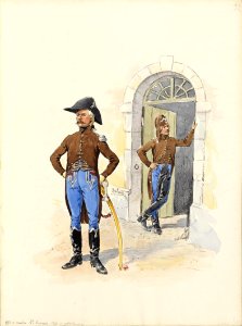 1791 - Officier et cavalier du 2e Hussards en petite tenue (22)