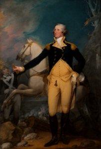 General George Washington at Trenton by John Trumbull. Free illustration for personal and commercial use.