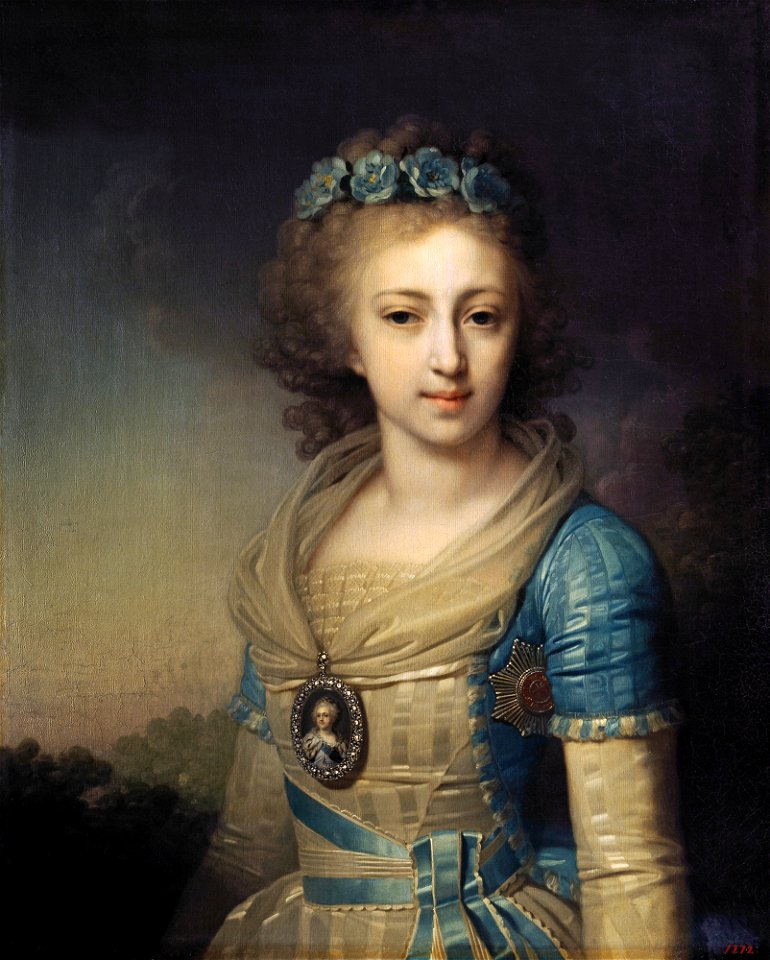 Elena Pavlovna of Russia by V.Borovikovskiy (1796, Gatchina)