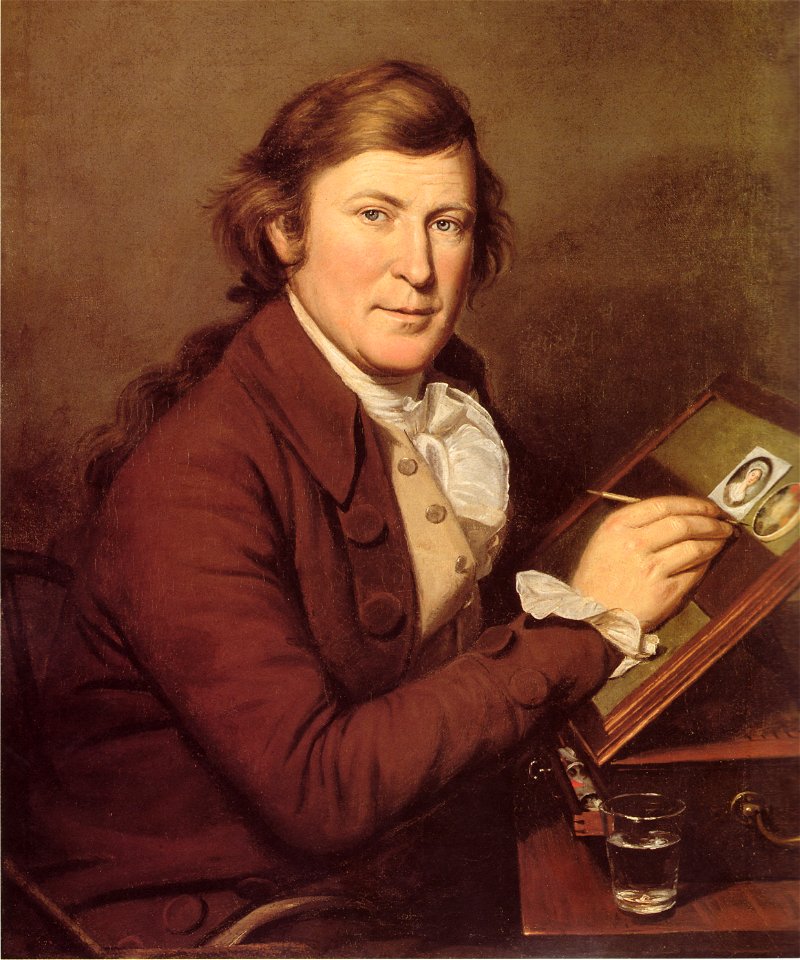 James peale painting a miniature charles willson peale