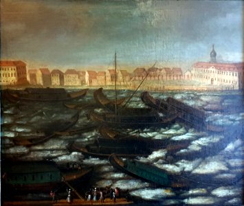 1795 Rotermund Hochwasser mit Eisgang Historisches Museum Bamberg anagoria