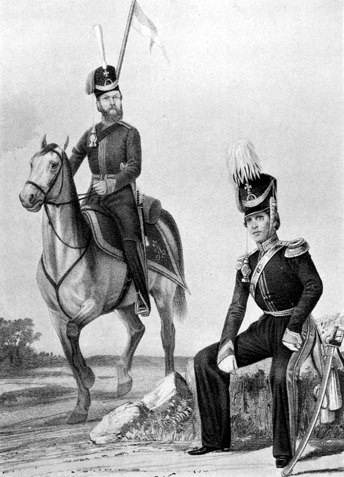 18 2552 Book illustrations of Historical description of the clothes and weapons of Russian troops