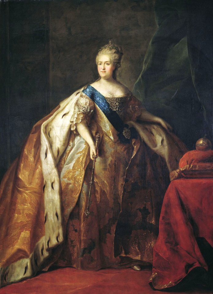 Catherine II by Petr Drozhdin (1796, Tretyakov gallery)