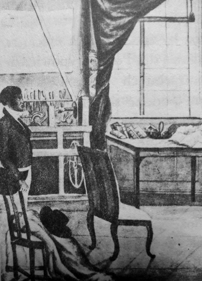 Orłowski Tsar Paul I visiting Tadeusz Kościuszko in prison (detail)