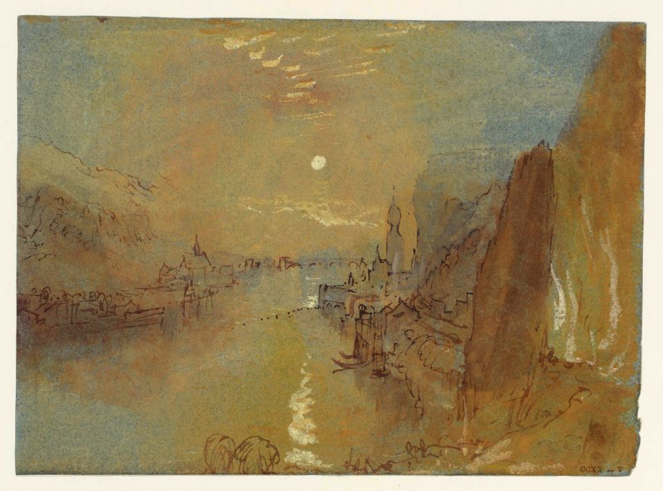 18. Dinant from the Roche à Bayard - Moonlight