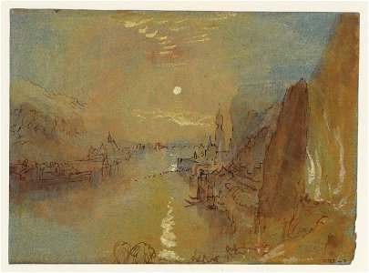 18. Dinant from the Roche à Bayard - Moonlight