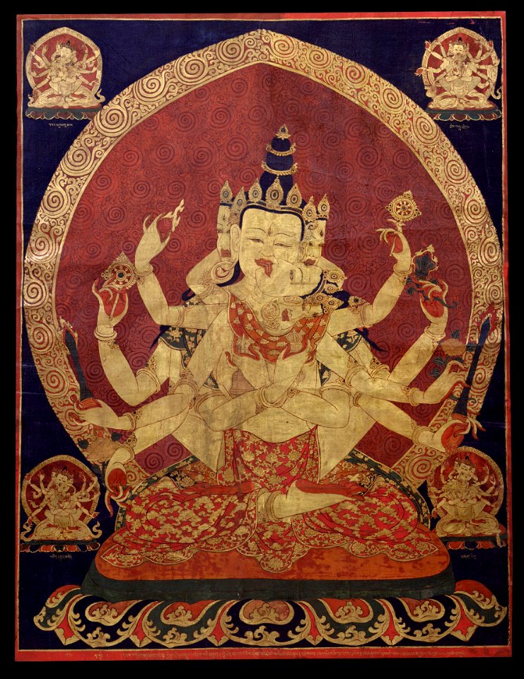 17th century Central Tibeten thanka of Guhyasamaja Akshobhyavajra, Rubin Museum of Art