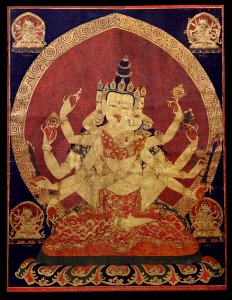 17th century Central Tibeten thanka of Guhyasamaja Akshobhyavajra, Rubin Museum of Art