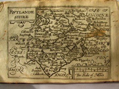 17th Century map of Rutlandshire