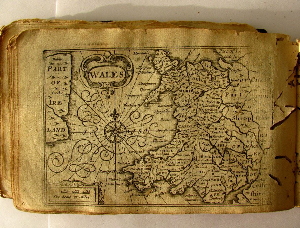 17th Century map of Wales
