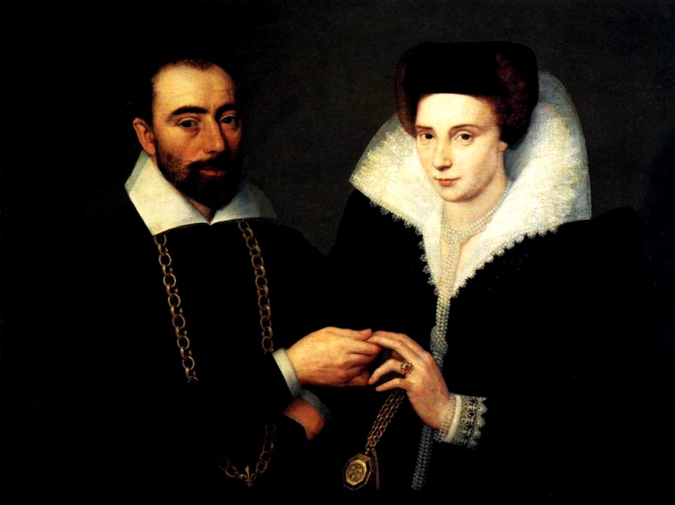 17th-century unknown painters - Portrait of a Couple - WGA23678
