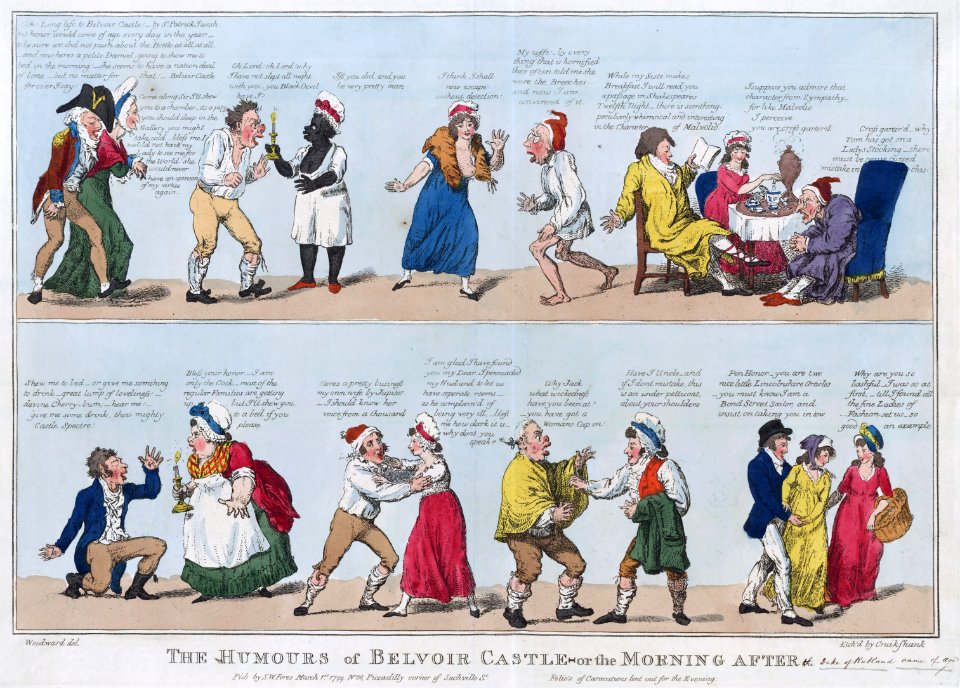 1799-Belvoir-Castle-houseparty-Isaac-Cruikshank