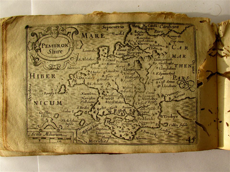 17th Century map of Pembrokeshire