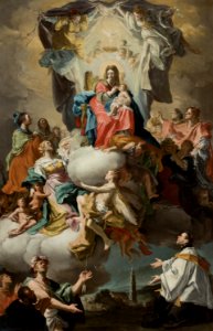 Domenico Antonio Vaccaro - Madonna and Child with Saints Roch, Sebastian and Francis Xavier