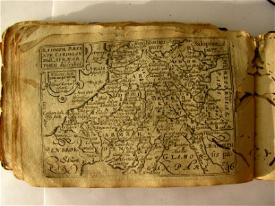 17th Century map of North and Mid-Wales
