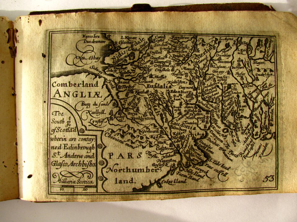 17th Century map of Southern Scotland
