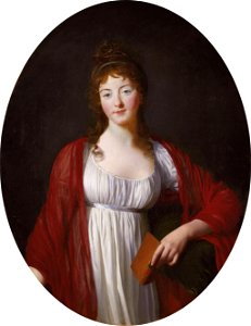 Diane Adélaïde de Simiane, French School of circa 1800. Free illustration for personal and commercial use.