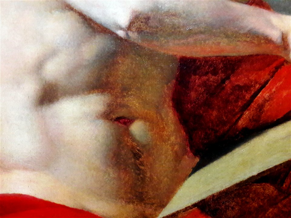Ingres Academic study of a male torso (detail) 02