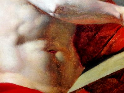 Ingres Academic study of a male torso (detail) 02