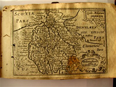 17th Century map of Westmorland and Cumberland