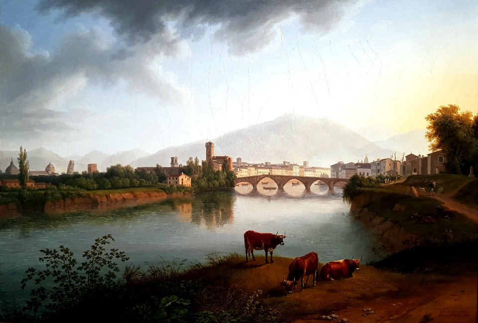 1800 Hackert Ansicht von Pisa anagoria