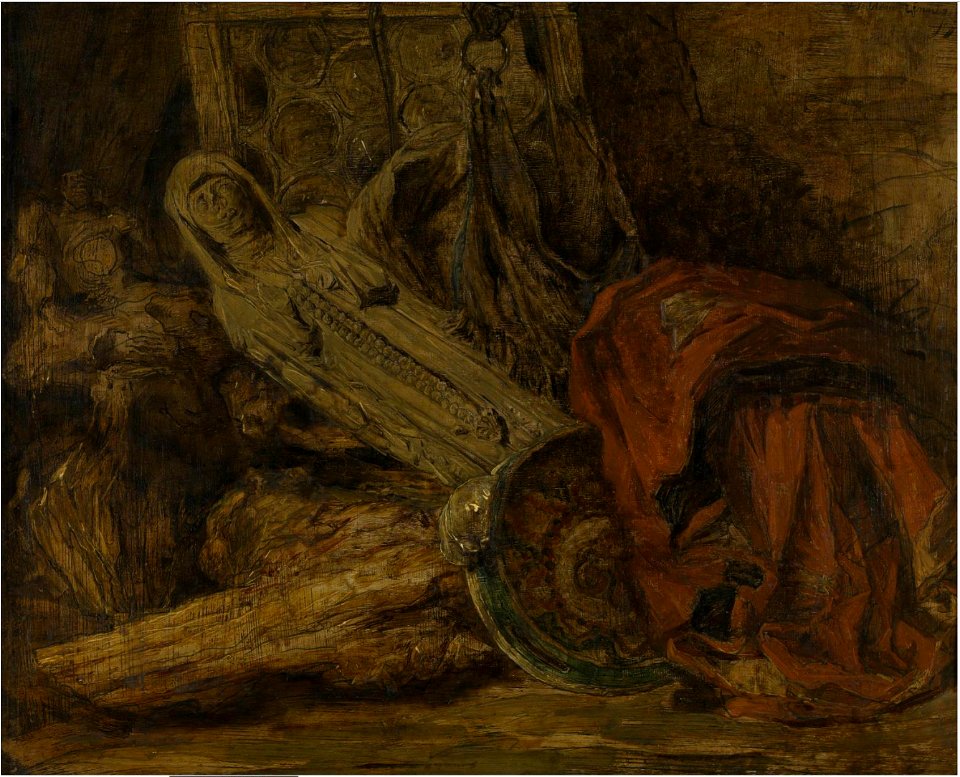 Willem Linnig II - Still life with statue
