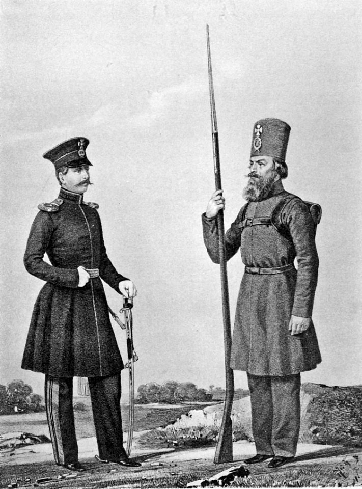 18 2532 Book illustrations of Historical description of the clothes and weapons of Russian troops