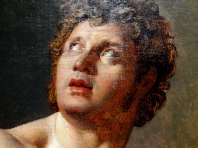 Ingres Academic study of a male torso (detail) 01