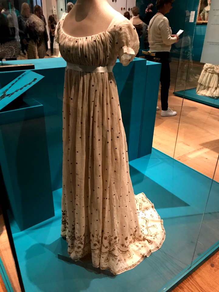 1800s cambric ball dress