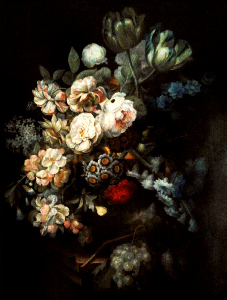 Knapp Still life with flowers and fruit