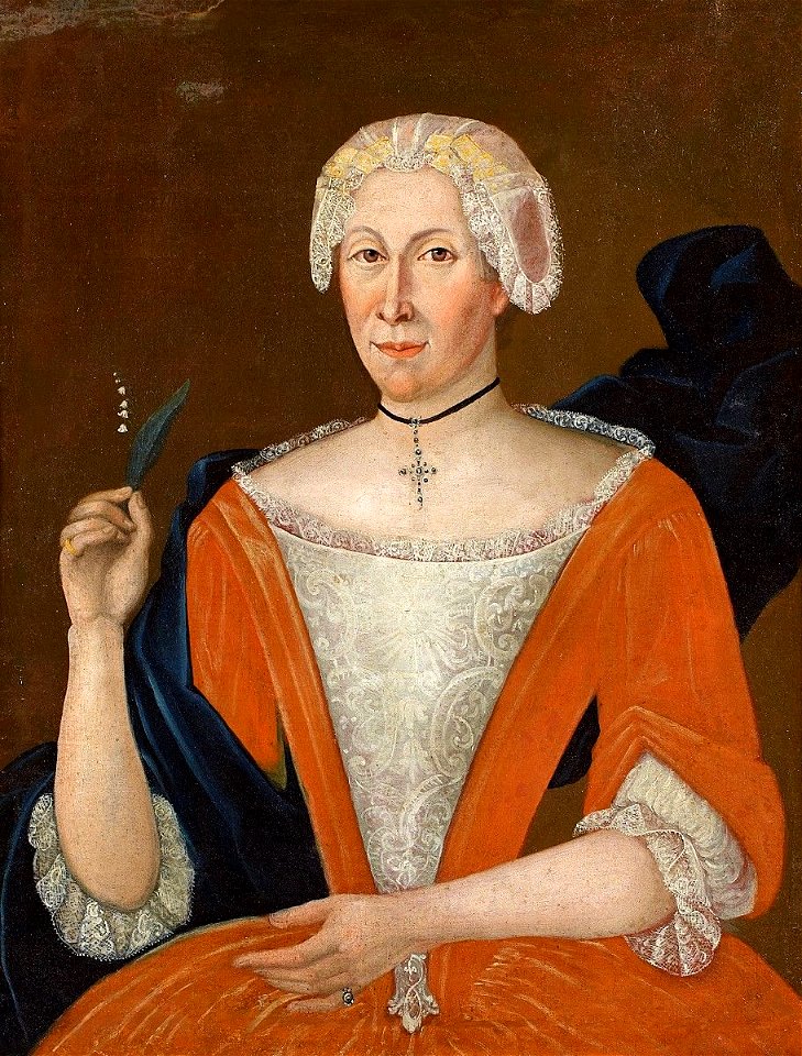 Portrait einer Dame mit Maiglöckchen