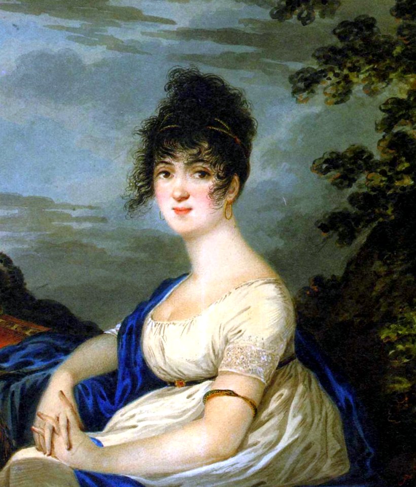 Orłowski A woman sitting on a rock (detail)