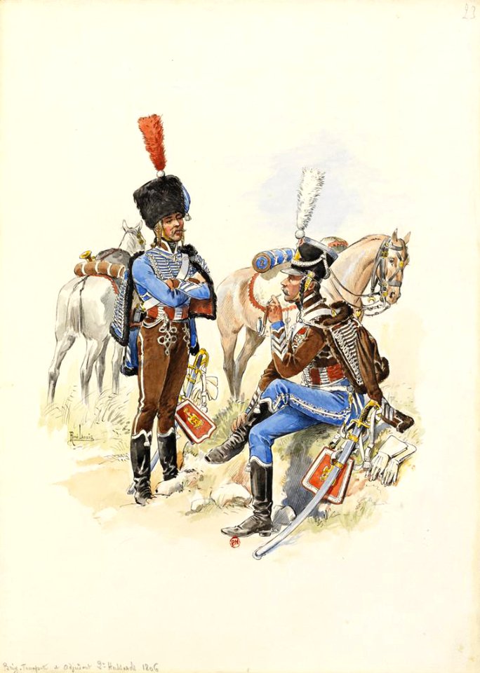 1806 - Brigadier-trompette et Adjudant du 2e Hussards (23)