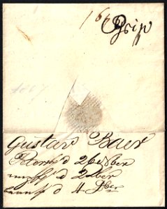 1807 St. Petersburg to Riga entire reverse