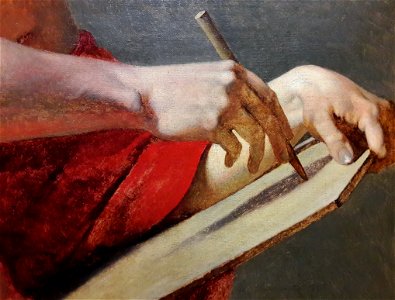 Ingres Academic study of a male torso (detail) 03