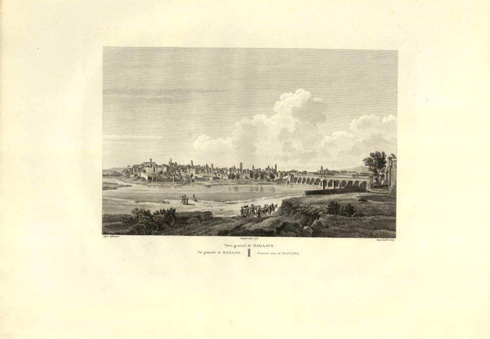 1806-1820, Voyage pittoresque et historique de l'Espagne, tomo I, Vista general de Badajos
