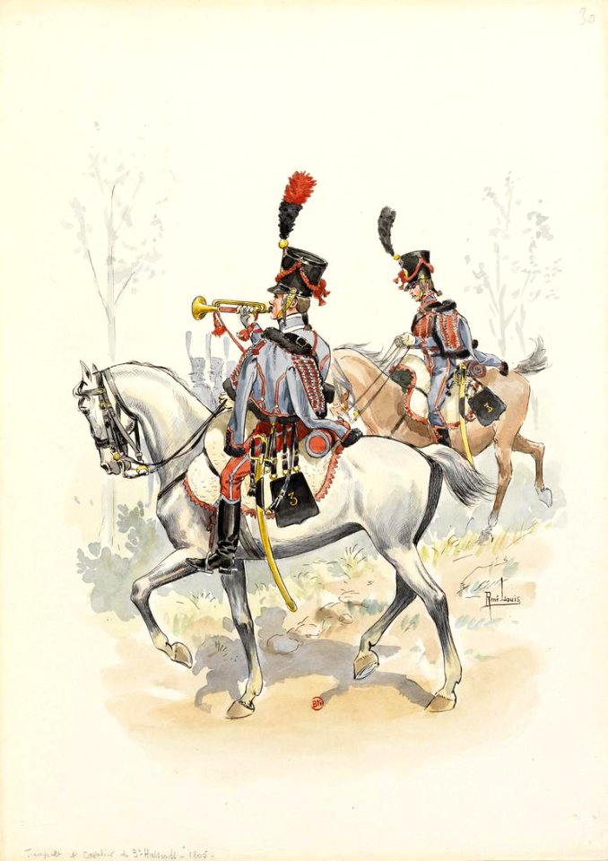 1805 - Trompette et cavalier du 3e Hussards (30)