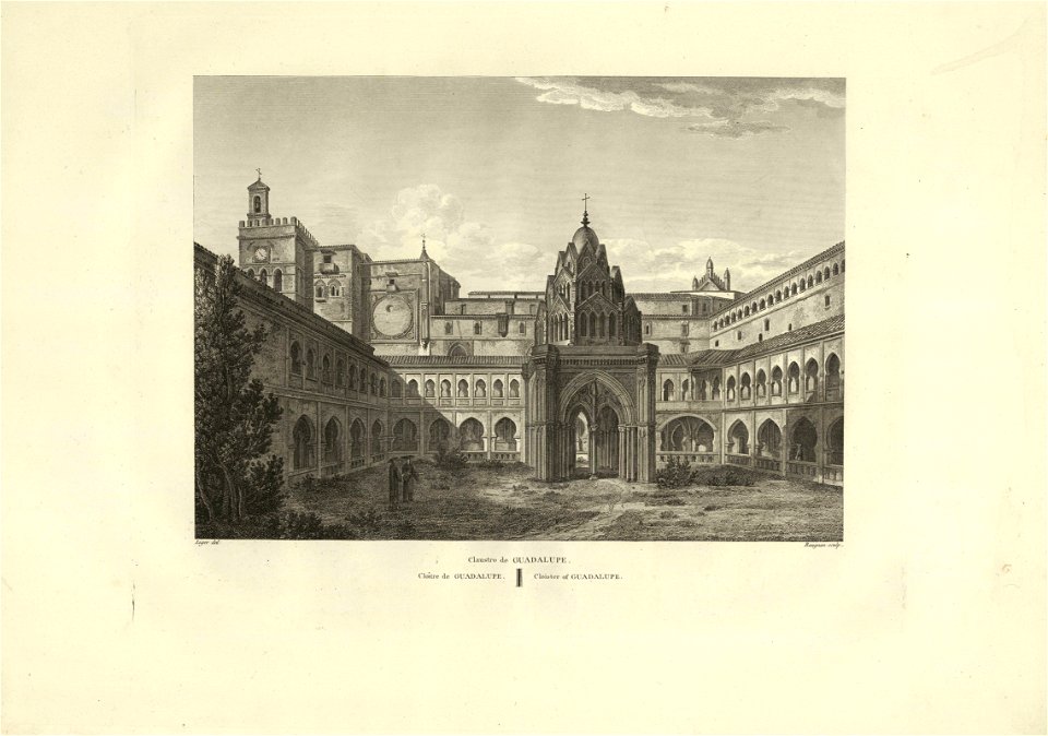 1806-1820, Voyage pittoresque et historique de l'Espagne, tomo I, Claustro de Guadalupe