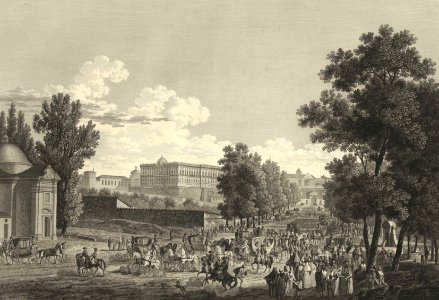 1806-1820, Voyage pittoresque et historique de l'Espagne, tomo II, Vista de la Florida en Madrid (cropped)