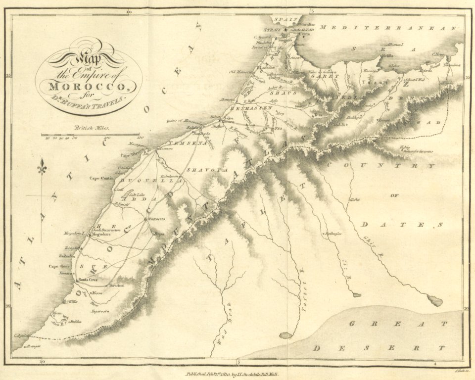 (1810) Map of the EMPIRE OF MAROCCO